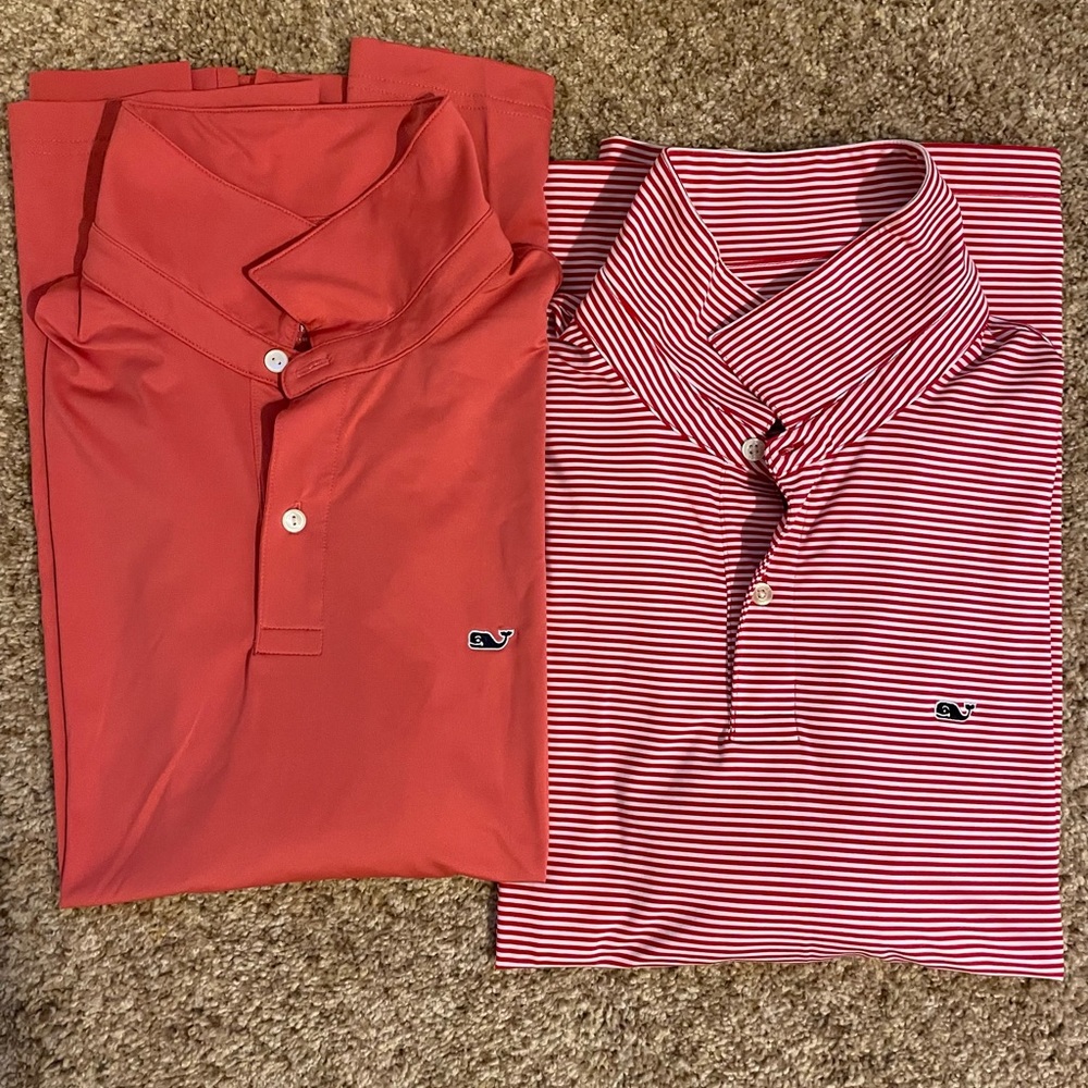 2 Men’s L Vineyard Vines Collared Shirts